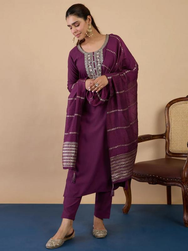 VP 9829 P Elegant Embroidered Kurta Pant Set for Women
